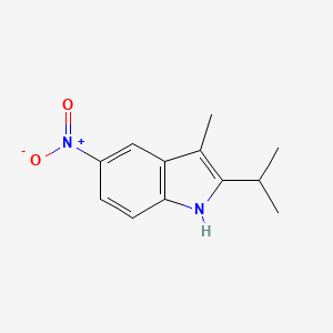 molecular formula C12H14N2O2 B6295003 2-Isopropyl-3-methyl-5-nitro-1H-indole CAS No. 2411637-34-6