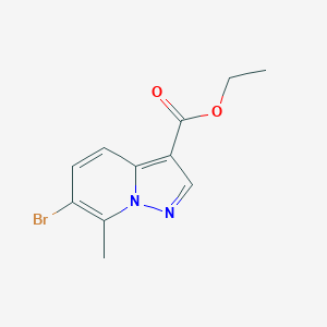 molecular formula C11H11BrN2O2 B6295016 Ethyl 6-bromo-7-methyl-pyrazolo[1,5-a]pyridine-3-carboxylate CAS No. 2387600-95-3
