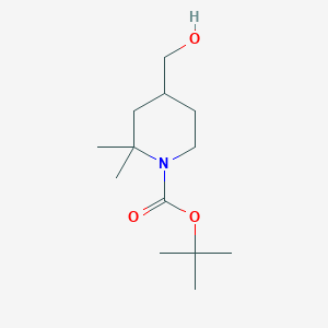B6295055 t-Butyl 4-(hydroxymethyl)-2,2-dimethyl-piperidine-1-carboxylate, 95% CAS No. 2167889-81-6