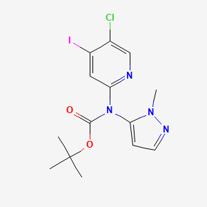 molecular formula C14H16ClIN4O2 B6295094 N-Boc-5-Chloro-4-iodo-N-(1-methyl-1H-pyrazol-5-yl)pyridin-2-amine CAS No. 2421146-44-1