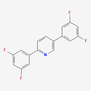 molecular formula C17H9F4N B6295216 2,5-Bis(3,5-difluorophenyl)pyridine CAS No. 1627313-24-9