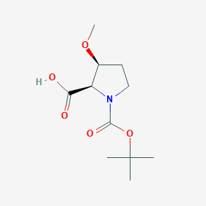 (2R,3S)-1-[(t-Butoxy)carbonyl]-3-methoxypyrrolidine-2-carboxylic acid