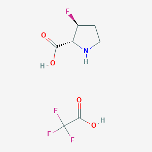 (2R,3S)-3-Fluoropyrrolidine-2-carboxylic acid trifluoroacetate