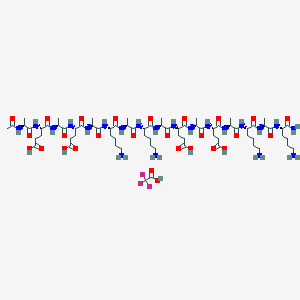 molecular formula C72H122F3N21O27 B6295342 Ac-Ala-Glu-Ala-Glu-Ala-Lys-Ala-Lys-Ala-Glu-Ala-Glu-Ala-Lys-Ala-Lys-NH2.TFA CAS No. 157675-61-1