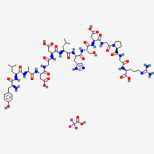 molecular formula C64H94F3N19O25 B6295363 H-Tyr-Leu-Ala-Asp-Gly-Asp-Leu-His-Ser-Asp-Gly-Pro-Gly-Arg-OH.TFA CAS No. 415684-38-7