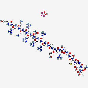 molecular formula C126H213F3N48O34S B6295382 H-Tyr-Gly-Arg-Lys-Lys-Arg-Arg-Gln-Arg-Arg-Arg-Leu-Tyr-Arg-Ser-Pro-Ala-Ser-Met-Pro-Glu-Asn-Leu-OH.TFA CAS No. 2022956-42-7
