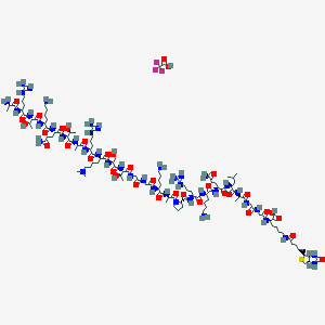 molecular formula C118H209F3N42O35S B6295391 H-Ala-Arg-Thr-Lys-Gln-Thr-Ala-Arg-Lys(Me2)-Ser-Thr-Gly-Gly-Lys-Ala-Pro-Arg-Lys-Gln-Leu-Ala-Gly-Gly-Lys(biotinyl)-OH.TFA CAS No. 1622085-04-4