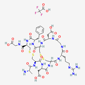 molecular formula C44H61F3N14O18S4 B6295403 RGD-4C Trifluoroacetate CAS No. 332179-76-7