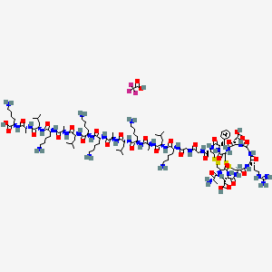 molecular formula C118H200F3N35O33S4 B6295409 RGD-targeted Proapoptotic Peptide Trifluoroacetate CAS No. 2243207-09-0