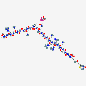 molecular formula C113H196F3N43O32S B6295571 Ac-Ser-Gly-Arg-Gly-Lys-Gly-Gly-Lys-Gly-Leu-Gly-Lys(Ac)-Gly-Gly-Ala-Lys-Arg-His-Arg-Lys-Val-Gly-Gly-Lys(biotinyl)-OH.TFA CAS No. 2022956-66-5