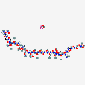 molecular formula C141H240F3N43O47S B6295580 H-Val-Gln-Ile-Ile-Asn-Lys-Lys-Leu-Asp-Leu-Ser-Asn-Val-Gln-Ser-Lys-Cys-Gly-Ser-Lys-Asp-Asn-Ile-Lys-His-Val-Pro-Gly-Gly-Gly-Ser-OH.TFA CAS No. 330456-25-2