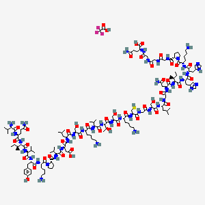 molecular formula C145H237F3N42O44S B6295660 H-Val-Gln-Ile-Val-Tyr-Lys-Pro-Val-Asp-Leu-Ser-Lys-Val-Thr-Ser-Lys-Cys-Gly-Ser-Leu-Gly-Asn-Ile-His-His-Lys-Pro-Gly-Gly-Gly-Gln-OH.TFA CAS No. 330456-26-3