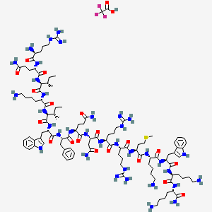 molecular formula C106H170F3N35O21S B6295850 Rqikiwfqnrrmkwkk-NH2 CAS No. 214556-79-3