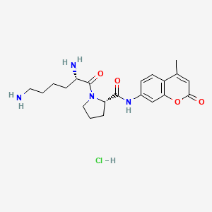 molecular formula C21H29ClN4O4 B6295911 H-Lys-Pro-AMC Hydrochloride CAS No. 2237216-60-1