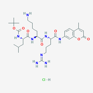 molecular formula C33H53ClN8O7 B6295923 Boc-Leu-Lys-Arg-AMC 盐酸盐 CAS No. 2237216-43-0