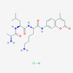 molecular formula C25H38ClN5O5 B6295935 H-D-Ala-Leu-Lys-AMC Hydrochloride CAS No. 2415727-86-3