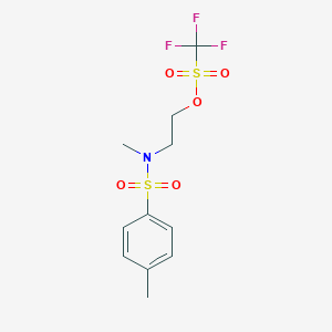molecular formula C11H14F3NO5S2 B6295963 2-(N,4-Dimethylphenylsulfonamido)ethyl trifluoromethanesulfonate, 95% CAS No. 2565819-35-2