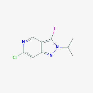 molecular formula C9H9ClIN3 B6295977 6-Chloro-3-iodo-2-isopropyl-2H-pyrazolo[4,3-c]pyridine CAS No. 2250242-92-1