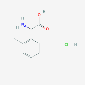 molecular formula C10H14ClNO2 B6296002 (S)-2-Amino-2-(2,4-dimethylphenyl)acetic acid HCl CAS No. 1391458-97-1
