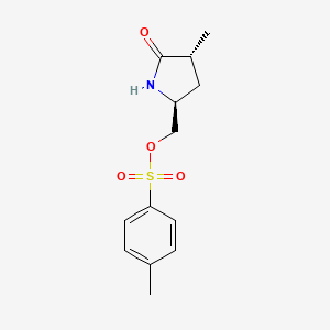 molecular formula C13H17NO4S B6296008 ((2S,4R)-4-Methyl-5-oxopyrrolidin-2-yl)methyl 4-methylbenzenesulfonate CAS No. 2089646-02-4