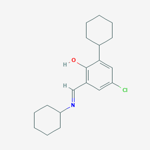 molecular formula C19H26ClNO B6296028 N-(5-Chloro-3-cyclohexylsalicylidene)-cyclohexylamine CAS No. 1252594-38-9