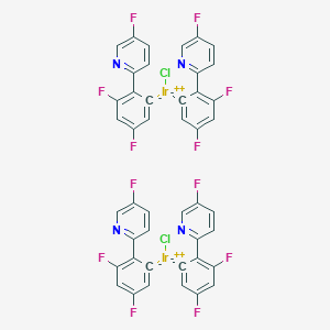 molecular formula C44H20Cl2F12Ir2N4 B6296053 chloroiridium(2+);2-(2,4-difluorobenzene-6-id-1-yl)-5-fluoropyridine CAS No. 849723-04-2