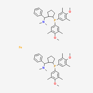 (S,S)-(-)-2,2'-Bis[(R)-(N,N-dimethylamino)(phenyl)methyl]-1,1'-di[bis(3,5-dimethyl-4-methoxyphenyl)phosphino]ferrocene, 97%