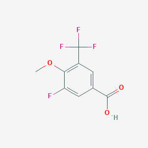 molecular formula C9H6F4O3 B6296215 5-Fluoro-4-methoxy-3-(trifluoromethyl)benzoic acid CAS No. 2244107-74-0