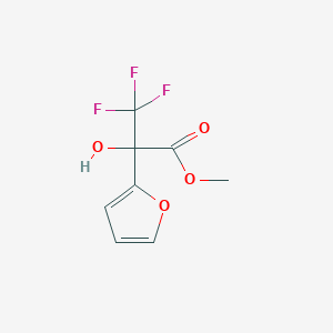 molecular formula C8H7F3O4 B6296538 Methyl 3,3,3-trifluoro-2-(furan-2-yl)-2-hydroxypropanoate CAS No. 126956-19-2