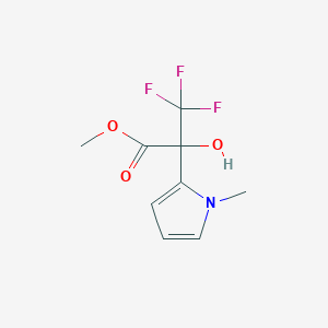 molecular formula C9H10F3NO3 B6296544 Methyl 3,3,3-Trifluoro-2-hydroxy-2-(1-methyl-1H-pyrrol-2-yl)propanate CAS No. 126956-18-1