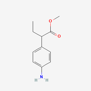 molecular formula C11H15NO2 B6296607 2-(4-Amino-phenyl)-butyric acid methyl ester, 95% CAS No. 6555-36-8