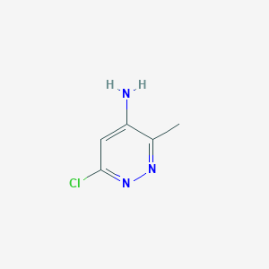molecular formula C5H6ClN3 B6296609 6-Chloro-3-methylpyridazin-4-amine CAS No. 1195683-49-8