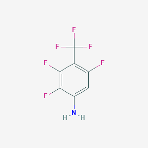 molecular formula C7H3F6N B6296642 2,3,5-Trifluoro-4-trifluoromethyl-phenylamine CAS No. 123950-43-6