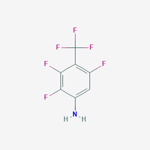 molecular formula C7H3F6N B6296642 2,3,5-Trifluoro-4-(trifluoromethyl)aniline;  98% CAS No. 123950-43-6