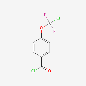 molecular formula C8H4Cl2F2O2 B6296654 4-(Chlorodifluoromethoxy)benzoyl chloride, 95% CAS No. 120691-70-5