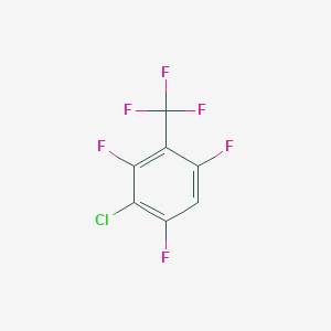 molecular formula C7HClF6 B6296674 3-Chloro-2,4,6-trifluoro-benzotrifluoride, 98% CAS No. 120770-02-7