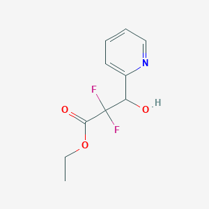 molecular formula C10H11F2NO3 B6296776 Ethyl alpha,alpha-difluoro-beta-hydroxy-3-(2-pyridinyl)propanoate CAS No. 118460-41-6
