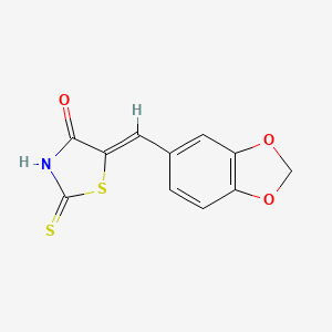molecular formula C11H7NO3S2 B6296864 (5Z)-5-(1,3-benzodioxol-5-ylmethylidene)-2-sulfanylidene-1,3-thiazolidin-4-one CAS No. 181765-64-0