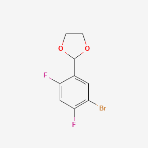 molecular formula C9H7BrF2O2 B6297150 2-(5-Bromo-2,4-difluorophenyl)-1,3-dioxolane CAS No. 2377575-83-0