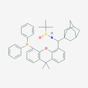 molecular formula C42H48NO2PS B6297238 N-[1-adamantyl-(5-diphenylphosphanyl-9,9-dimethylxanthen-4-yl)methyl]-2-methylpropane-2-sulfinamide CAS No. 2162939-91-3