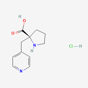 molecular formula C11H15ClN2O2 B6297312 (S)-ALPHA-(4-PYRIDINYLMETHYL)-PROLINE HCL CAS No. 1217638-24-8