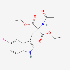 Acetamido[(5-fluoro-3-indolyl)methyl]-malonic acid diethyl ester