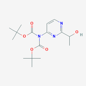 tert-Butyl N-tert-butoxycarbonyl-N-[2-(1-hydroxyethyl)pyrimidin-4-yl]carbamate