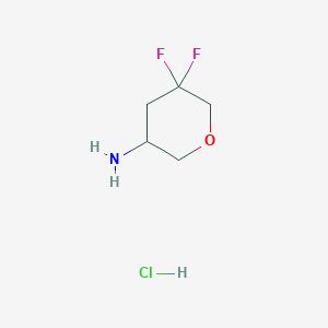 molecular formula C5H10ClF2NO B6297491 5,5-Difluorotetrahydropyran-3-amine hydrochloride CAS No. 2306275-99-8