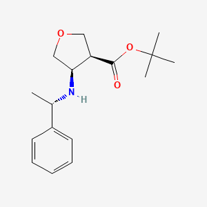 B6297579 t-Butyl cis-4-[[(1S)-1-phenylethyl]amino]tetrahydrofuran-3-carboxylate CAS No. 2227197-33-1