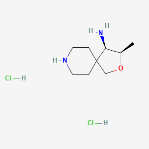 molecular formula C9H20Cl2N2O B6297590 (3R,4R)-3-Methyl-2-oxa-8-azaspiro[4.5]decan-4-amine dihydrochloride CAS No. 2227197-87-5