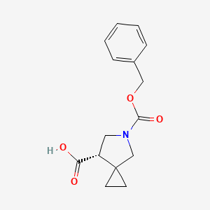 molecular formula C15H17NO4 B6297600 (S)-5-Cbz-5-Aza-spiro[2.4]heptane-7-carboxylic acid CAS No. 2097073-15-7
