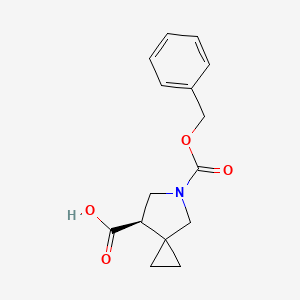molecular formula C15H17NO4 B6297606 (R)-5-Cbz-5-Aza-spiro[2.4]heptane-7-carboxylic acid CAS No. 2097073-08-8