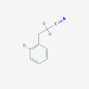 molecular formula C9H9N B6297655 3-(Phenyl-2-D)propanenitrile-2,2-D2 CAS No. 2241982-86-3
