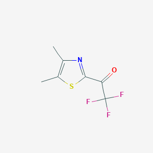 molecular formula C7H6F3NOS B062977 4,5-Dimethyl-2-trifluoroacetylthiazole CAS No. 174824-74-9
